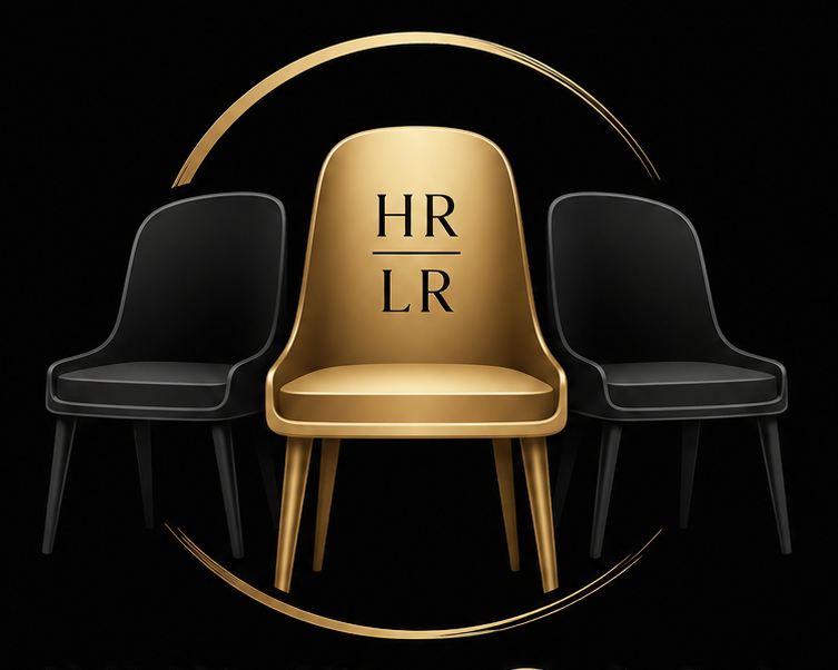 The Third Chair HR emblem — three chairs with the gold chair representing HR and Labour Relations at the table.